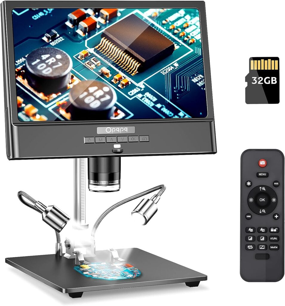 Amazon.com : 10 LCD Digital Microscope- Soldering Microscope for Electronics Repair, Opqpq USB Coin Magnifier with Light  Large Screen for Error Coins, PCB Board Watch Micro Solder Microscopes Station for Adults : Electronics